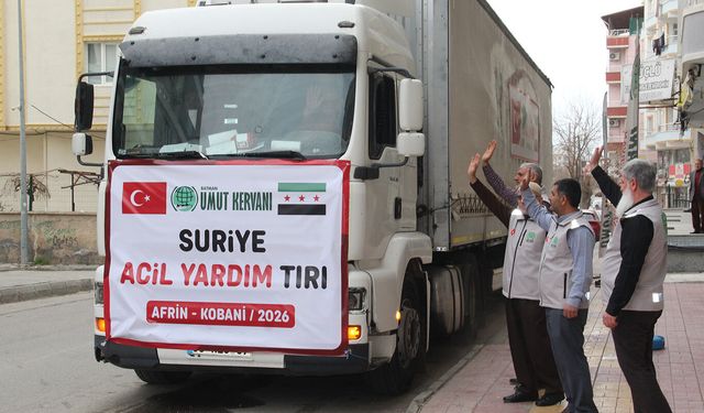 Umut Kervanı Suriye'ye 1 tır insani yardım gönderdi