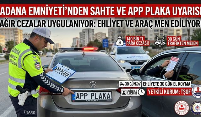 Adana Emniyeti’nden uyarı: Cezası 140 bin TL