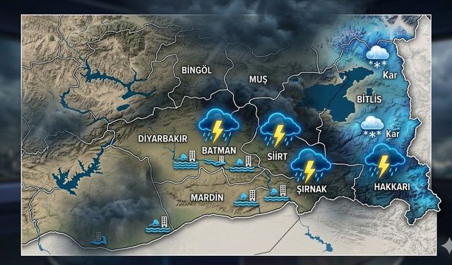 Güneydoğu’da kuvvetli yağış uyarısı