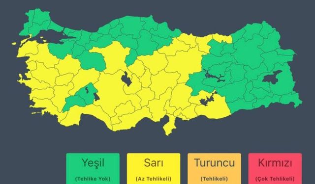 16 il için sarı kodlu uyarı: Diyarbakır da var mı?