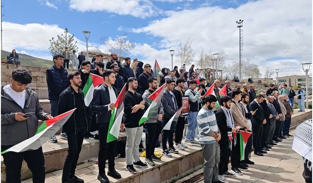 Alparslan üniversitesi öğrencilerinden Filistin’deki idam yasasına tepki