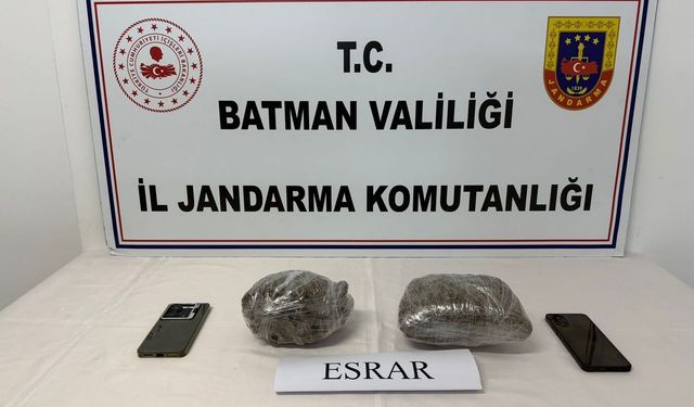 Batman'da 1 kilo esrar ele geçirildi