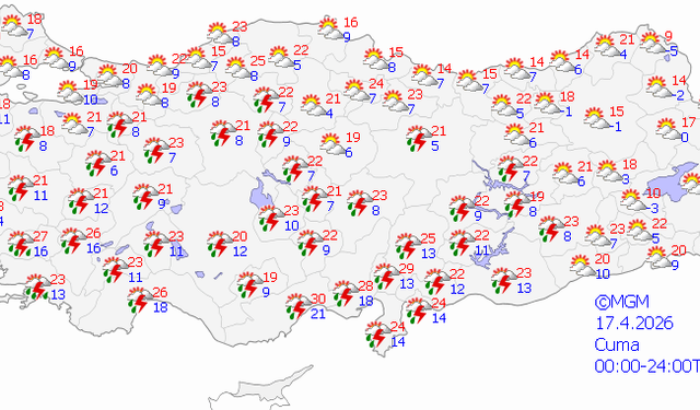 Bingöl'de 7 günlük hava durumu