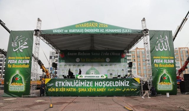 Diyarbakır büyük "Mevlid-i Nebi" mitingi için heyecanlı bekleyiş