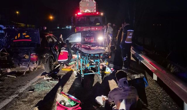 Göçmenleri taşıyan otomobil kaza yaptı: 7 yaralı