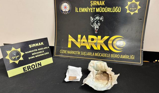 Şırnak’ta bebek bezine gizlenen 42 gram eroin ele geçirildi