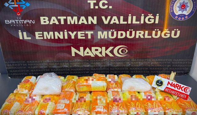 Batman'da 24 kilo 600 gram metamfetamin ele geçirildi