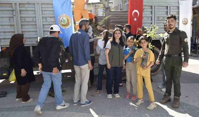 Dicle'de yaklaşık bin 500 adet fidan dağıtıldı