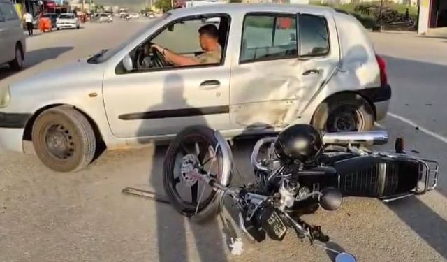Gaziantep'te otomobil ile motosiklet çarpıştı: Bir yaralı