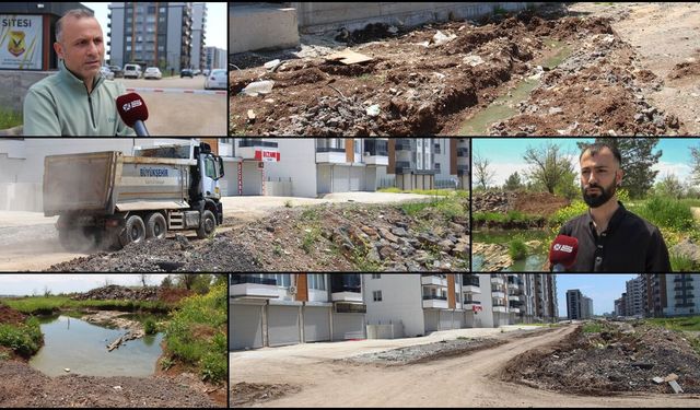 Diyarbakır'da lüks sitelerin ortasında bitmeyen altyapı sorunu