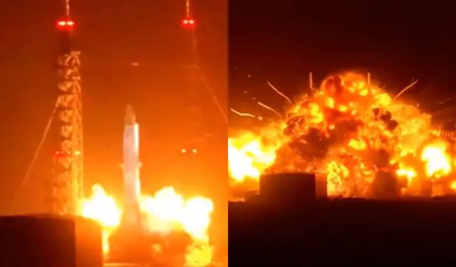 Blue Origin'in devasa roketi "New Glenn" rampa testi esnasında patladı