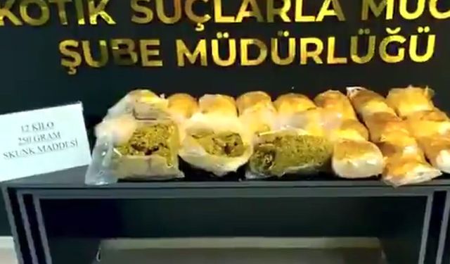Osmaniye’de araçta 12 kilo 250 gram skunk ele geçirildi