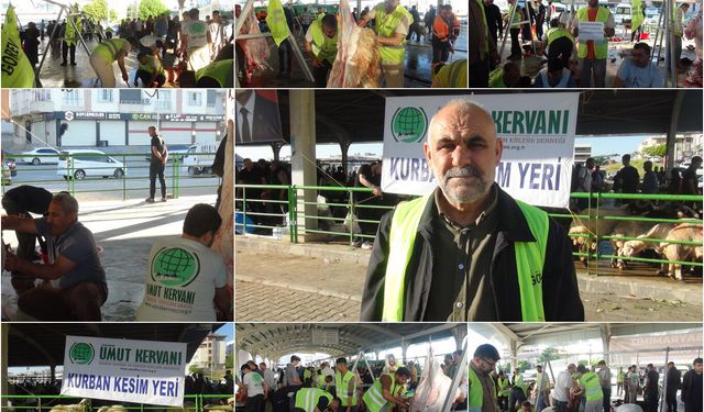 Umut Kervanı'nın kurban kesim ve dağıtım çalışmaları sürüyor