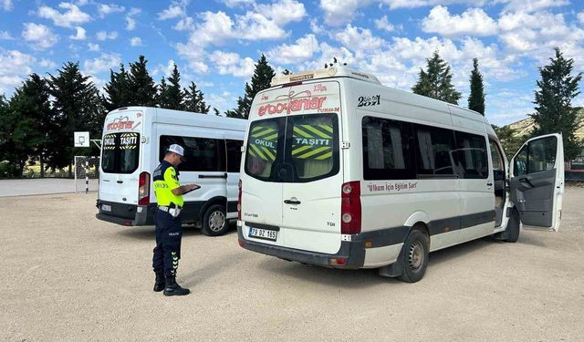 Kilis'te okul servislerine denetim