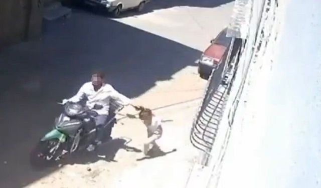 Küçük kızını darbedip motosikletle sürükleyen bağımlı baba tutuklandı