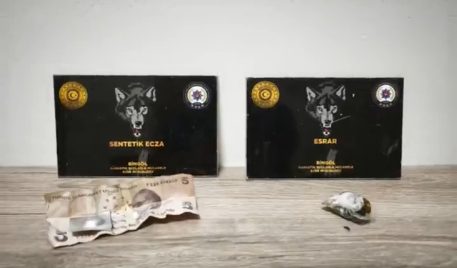 Bingöl'de esrar ve sentetik ecza ele geçirildi