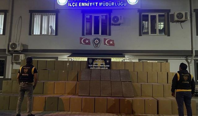 Adıyaman'da milyonlarca gümrük kaçağı sigara ele geçirildi