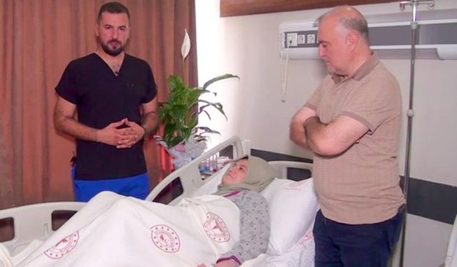Karnından 29 santimetrelik dev miyom çıkarıldı