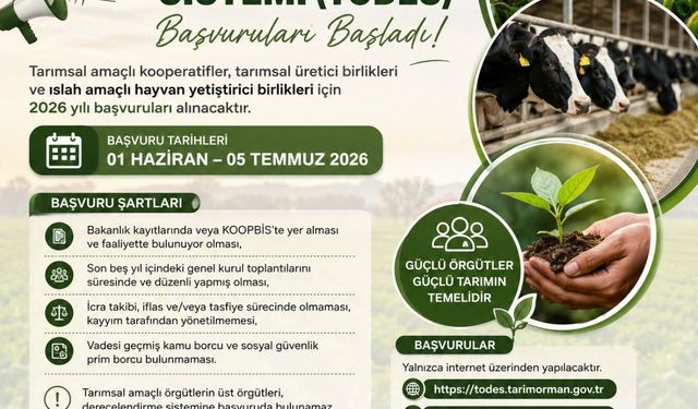 TODES 2026 yılı başvuru süreci başladı