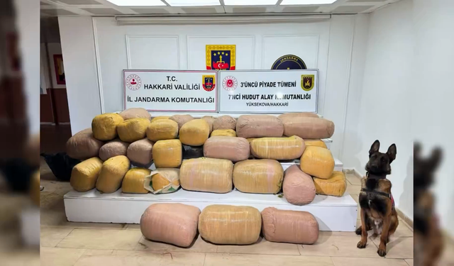 Hakkari'de narkotik operasyonu: 626 kilogram ele geçirildi