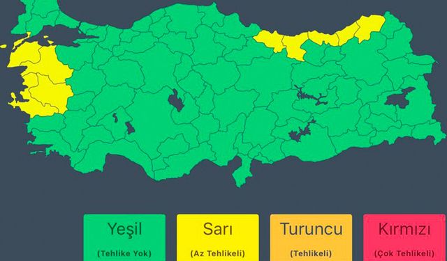 İçişleri Bakanlığından kuvvetli yağış ve fırtına uyarısı