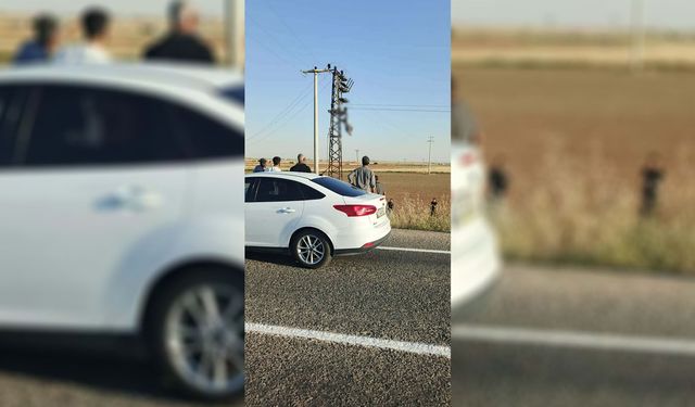 Şanlıurfa’da elektrik akımına kapılan şahıs direkte asılı kaldı