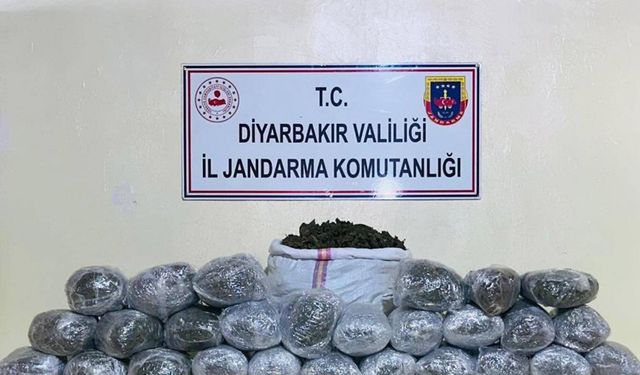 Diyarbakır'da yaklaşık 55 kilo esrar ele geçirildi
