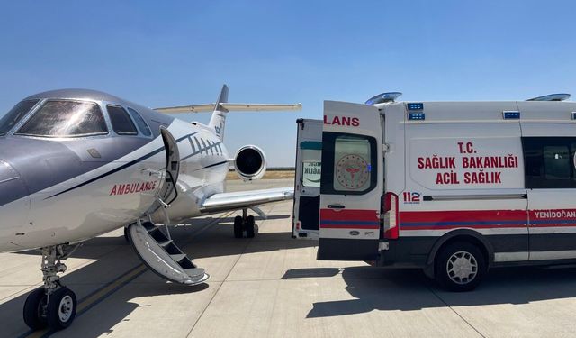 Ambulans uçak 14 günlük Avşin Ajda bebek için havalandı
