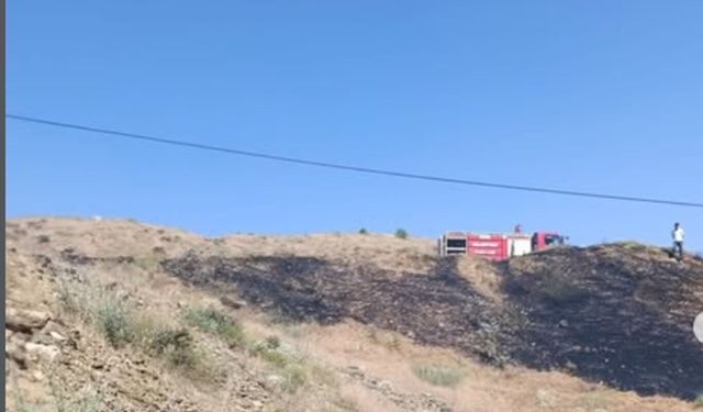 Bingöl'de çıkan anız yangını itfaiye ekiplerince söndürüldü