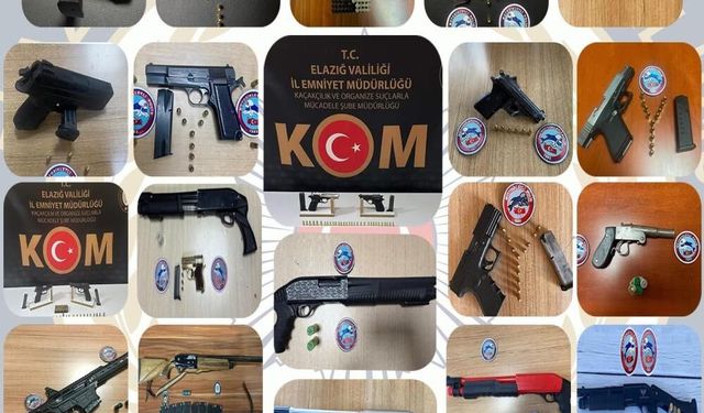 Elazığ'da 75 kişi yakalandı, 24 silah ele geçirildi