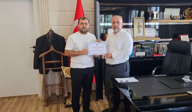 İLKHA muhabirine Cizre Müftülüğünden "Teşekkür"
