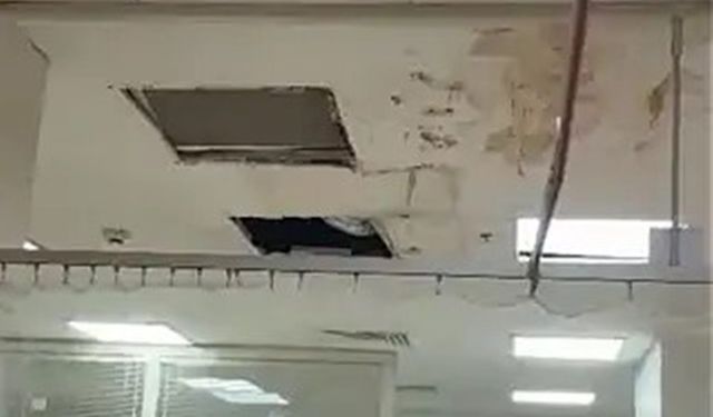 Siirt'te acil servisteki paslı tavan "Pes" dedirtti