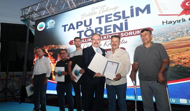 34 yıllık mülkiyet sorunu çözüldü: 497 vatandaş tapusuna kavuştu