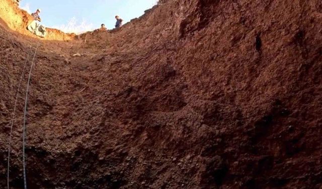 Dev obruğa düşen keçi AFAD tarafından kurtarıldı