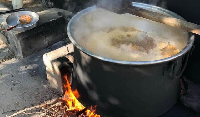 85 yaşındaki çift, geleneksel yöntemle dut pekmezi üretiyor