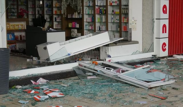 Malatya'da şiddetli rüzgar ağaçları devirdi, iş yerlerinin camları kırıldı