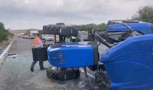 Malatya'da traktör devrildi: Sürücü ağır yaralı