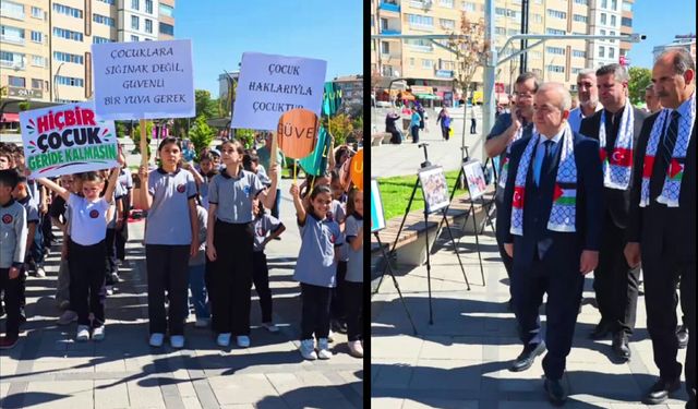 Gazzeli çocuklar için uçurtmalar gökyüzüne bırakıldı