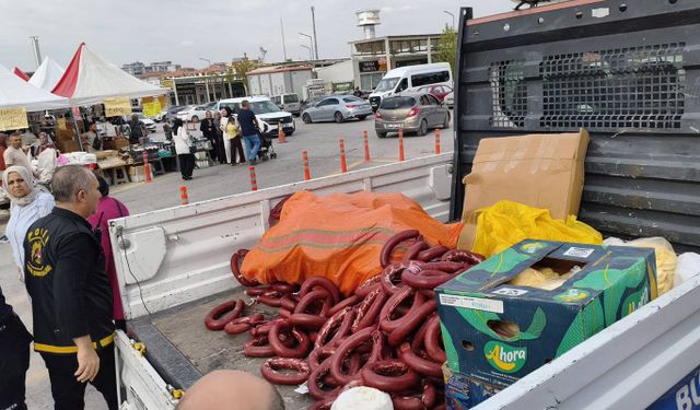 Malatya'da 230 kilo sucuk ve 150 kilo peynir ele geçirildi