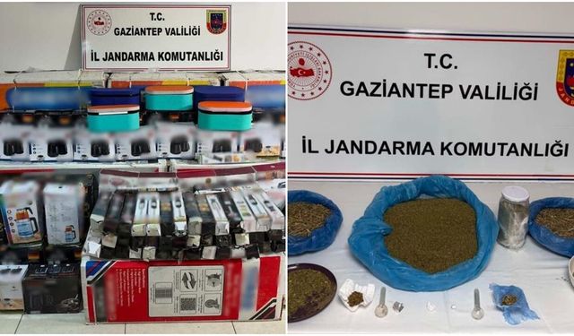 Gaziantep’te kaçakçılık ve narkotik operasyonu: 5 tutuklama