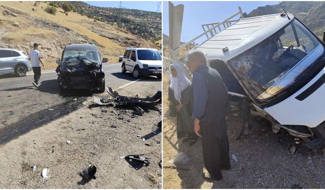 Siirt'te hafif ticari araç ile kamyonet çarpıştı: 4 yaralı