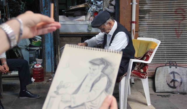Cizreli öğretmen, zanaatkarları resmetti