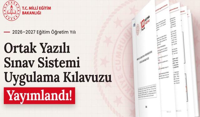 MEB'in Ortak Yazılı Sınav Sistemi 26 Ekim'de kullanıma açılıyor