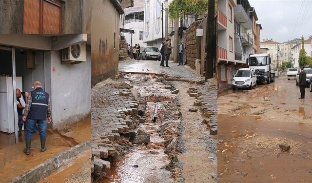 Belediyenin yaptığı yol ilk yağmurda bozuldu: HÜDA PAR İlçe Başkanlığından altyapı eleştirisi