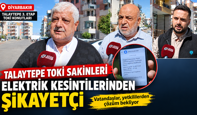 Talaytepe TOKİ sakinleri elektrik kesintilerinden şikâyetçi