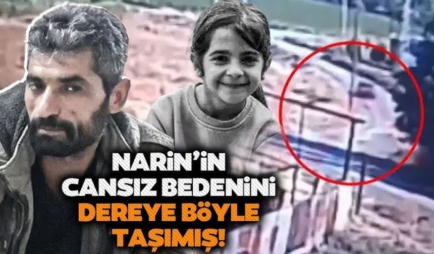 Narin'i saklayan Bahtiyar'ın keşif görüntüsü dava dosyasında