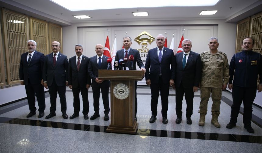 Bakan Yerlikaya, Adıyaman'da güvenlik toplantısı sonrası konuştu