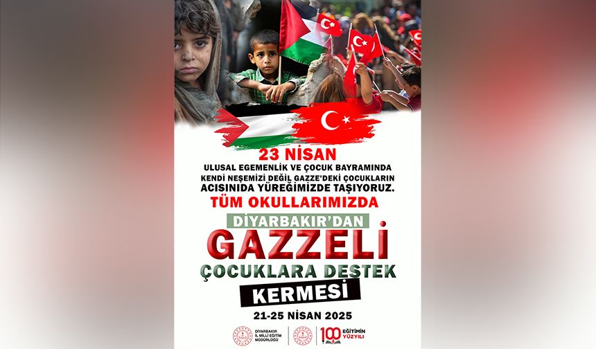 Diyarbakır’daki tüm okullardan Gazze'ye yardım kermesi
