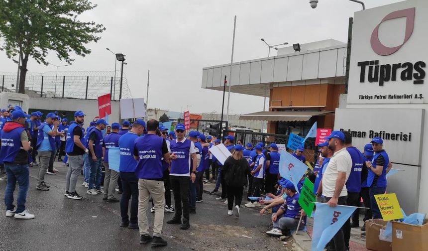 TÜPRAŞ rafinerisinde grev genişliyor: Tanker girişleri durduruldu