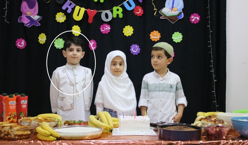 6 yaşındaki İbrahim Efe Kur’an Kursunu birinci bitirdi